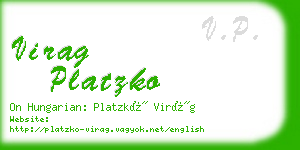 virag platzko business card